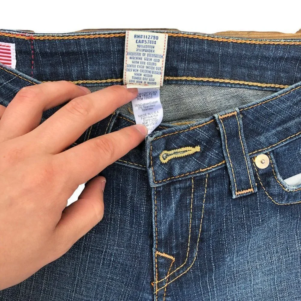 TRUE Religion Jeans Size 27 BILLY Blue - Picture 5 of 7